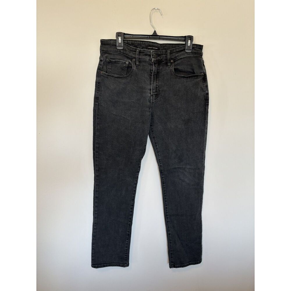 Lucky Brand 223 Straight Men's Black Faded Jeans W 33 L 32 Good Used Condition